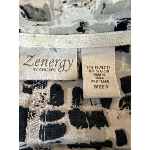 Chico’s women's Size XL 80's retro Full Zip Geometric Print Metallic Jacket - Picture 8 of 10